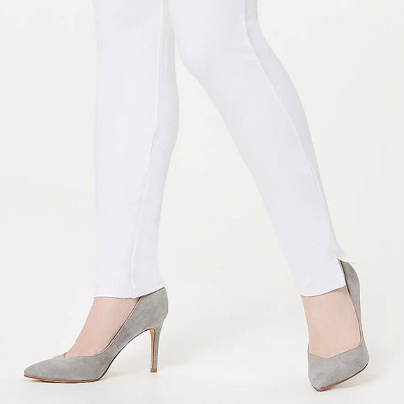 NWT WOMEN WITH CONTROL EVERYDAY WAIST ANKLE PANTS WHITE PXXS, PXS - Picture 2 of 11